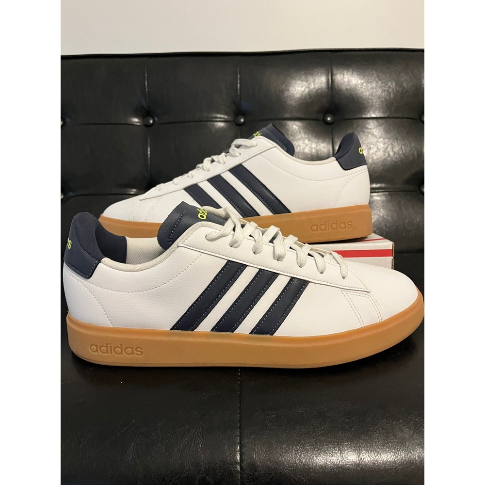 Adidas Grand Court 2.0 Mens‎ White Navy Gum Sneakers ID4469 Size 13